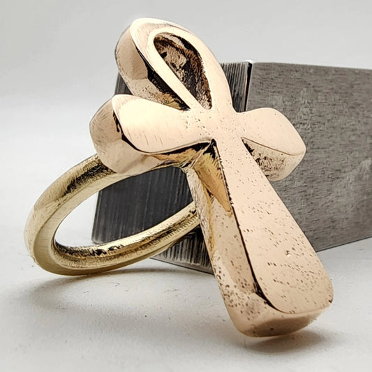 Bronze Ankh Ring