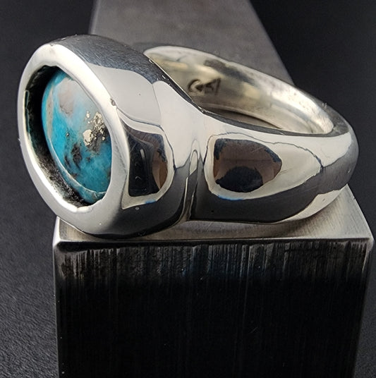 Voluptua Ring: Morenci Turquoise