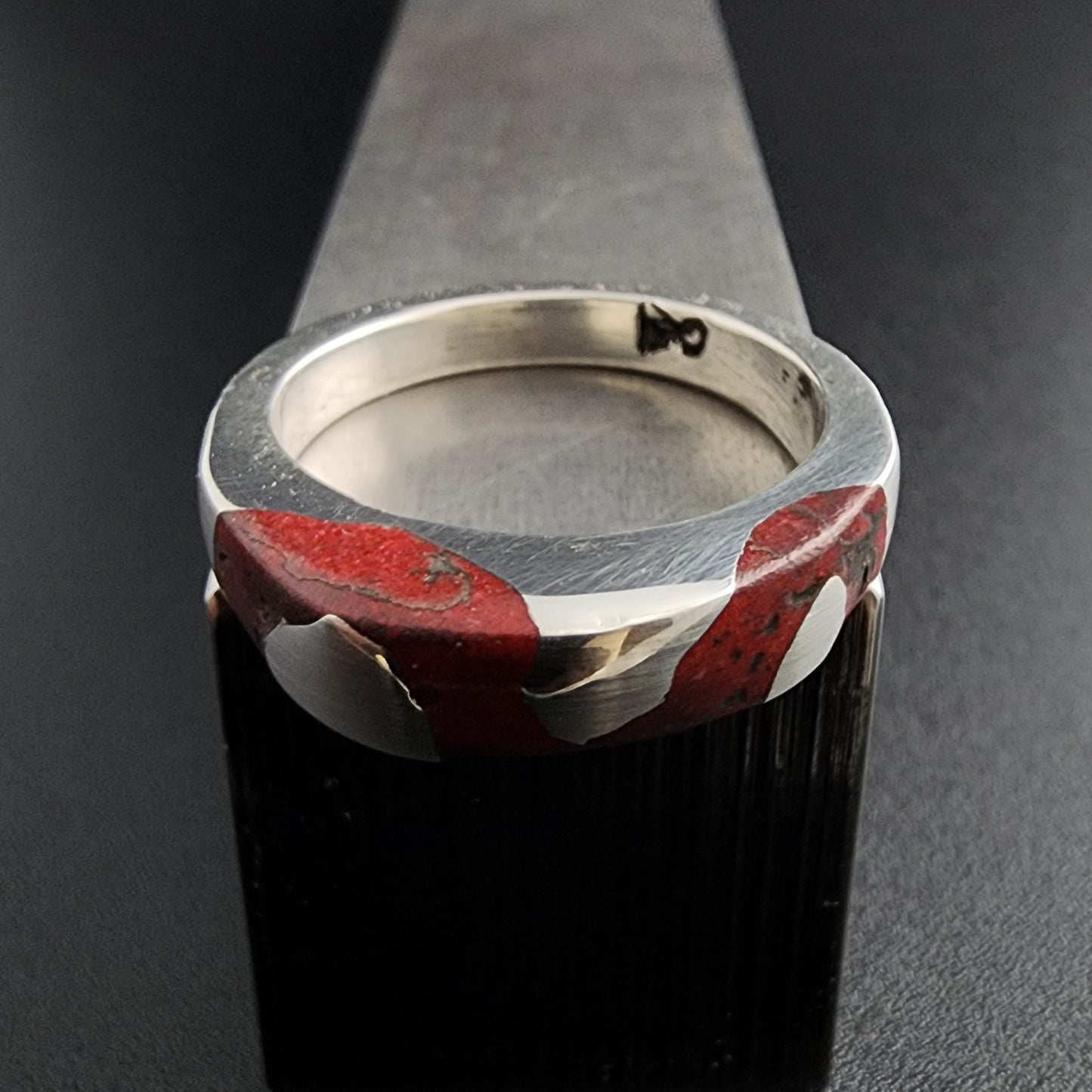 Meandering Red Coral and Silver