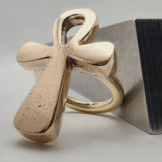 Bronze Ankh Ring