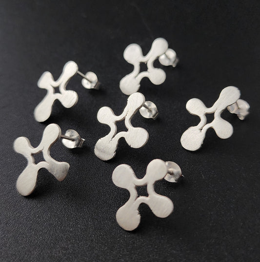 Silver Estrella Stud Earrings
