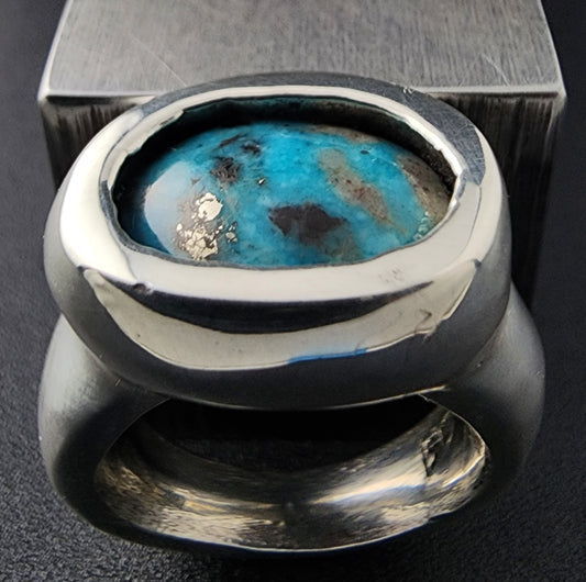 Voluptua Ring: Morenci Turquoise