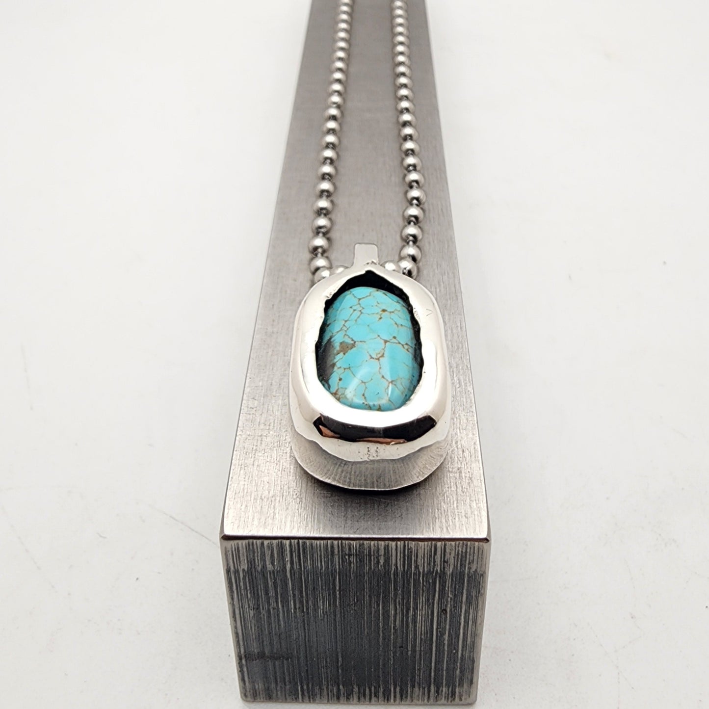 Silver Turquoise Chonker Pendant