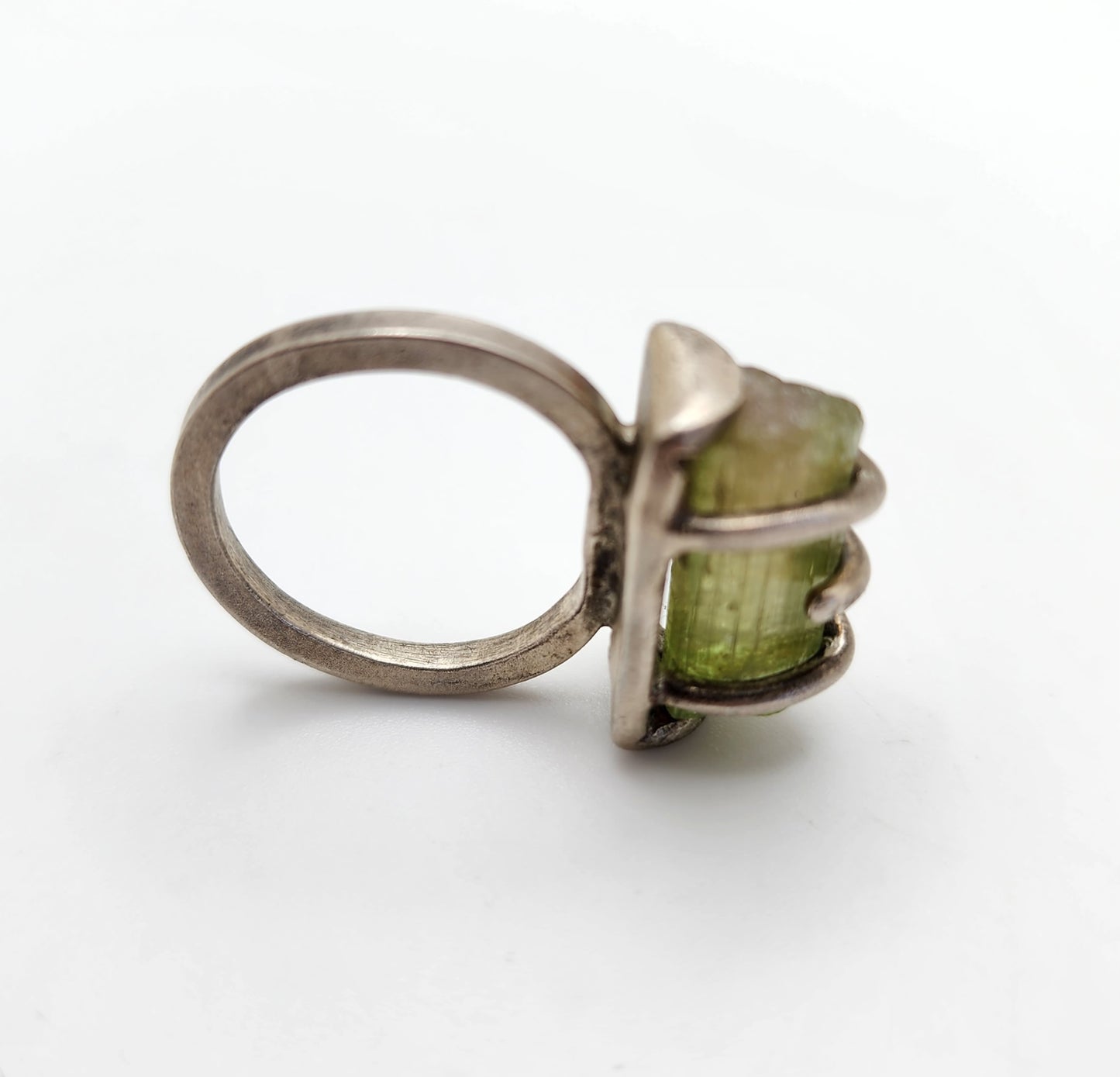 Watermelon Tourmaline Silver Ring